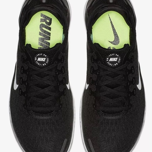 Nike Women’s Free RN 2018 Running Shoe, Black/White Fitness Shoes. Size:8 - Picture 4 of 6